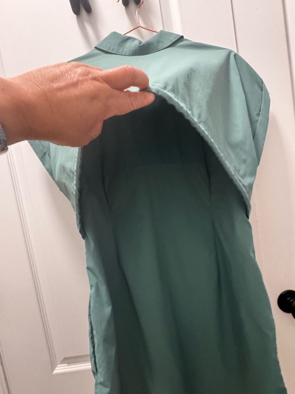 Athleta Seafoam Green Zip-Front Tunic Dress - Picture 3 of 3